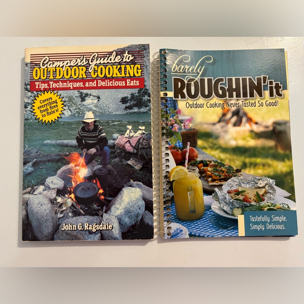 2 for $30 Outdoor & Campfire Cookbooks - Camper's Guide & Barely Roughin' It